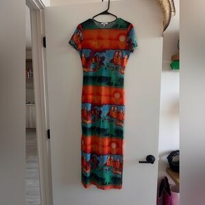 Miaou Pattern midi dress